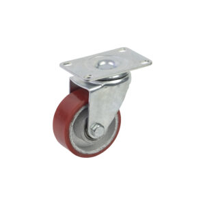 Bánh xe đẩy PU đỏ lõi gang CP096 xoay