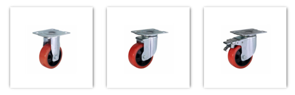 Bánh xe đẩy nhựa PU ổn định, ít ồn